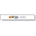 Stock Magnetic Ruler (1"x6.25"), Digital Full Color, White Vinyl Topcoat